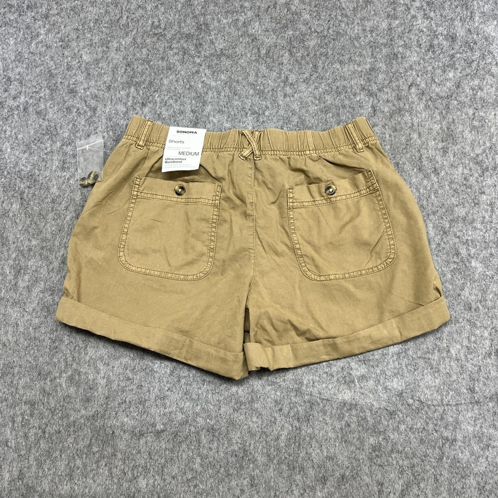 Sonoma Shorts Womens M Beige Utility Drawstring Twill Casual Goods For Life - Picture 2 of 16